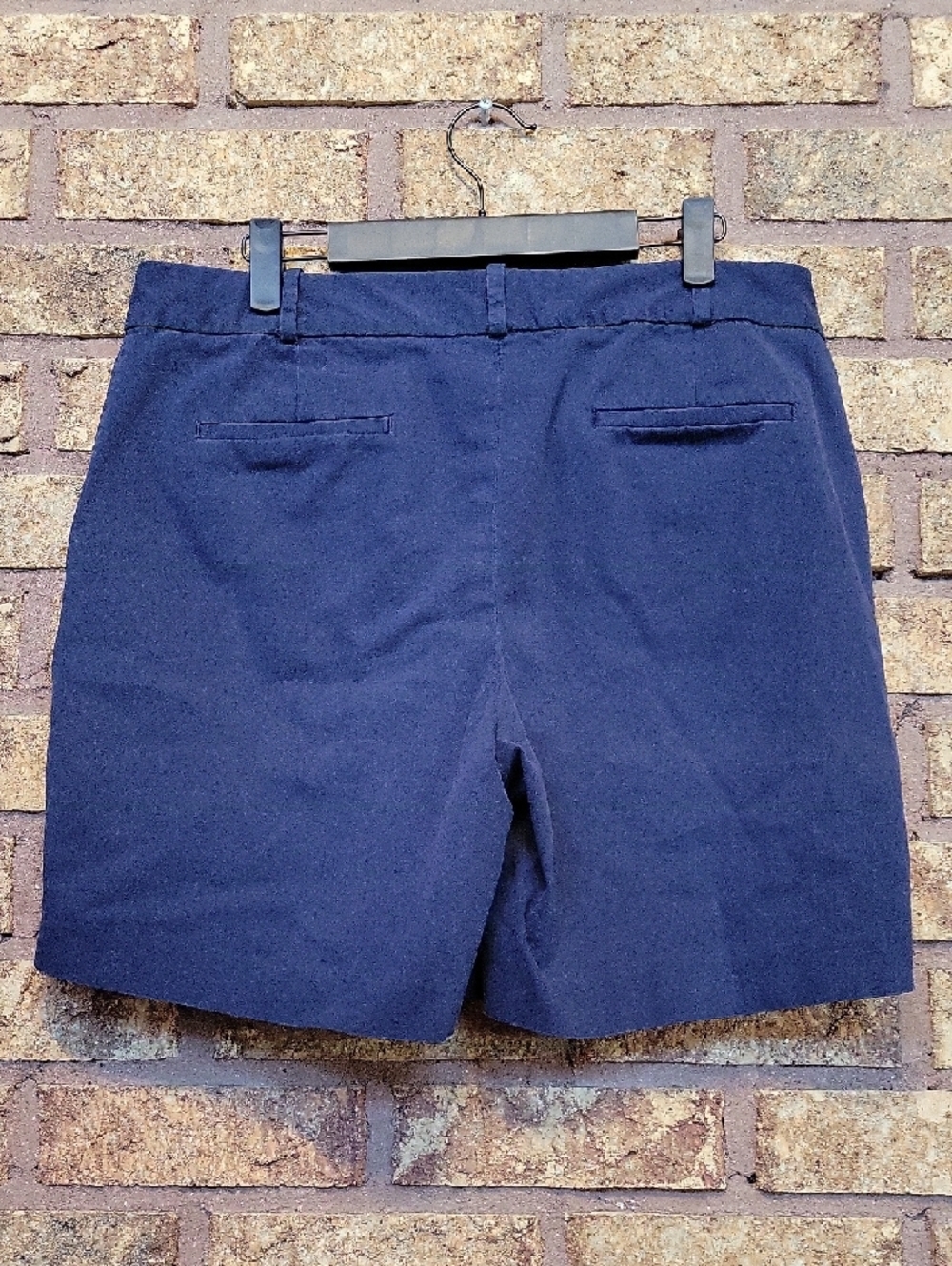 Talbots Navy Tailored Bermuda Shorts Cotton Stretch Size 10 - Picture 5 of 10